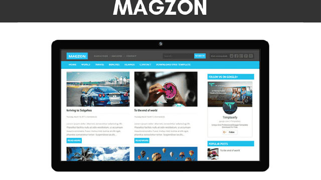 Magzon premium responsive blogger templates free download | professional blogger templates free download