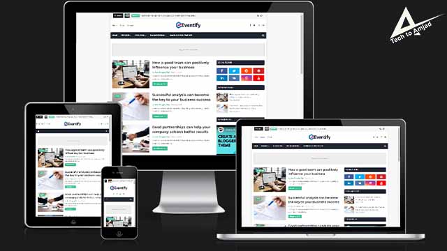 Eventify Responsive Blogger Template SEO Mobile friendly, AdSense approval