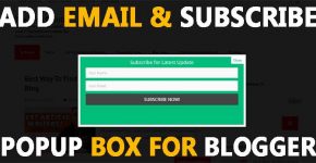 How do I add Email & Subscribe box Pop up for Blogger Code