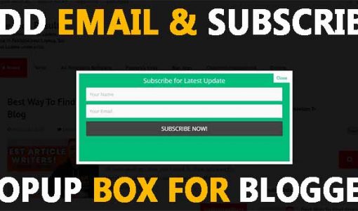 How do I add Email & Subscribe box Pop up for Blogger Code