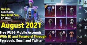 [August 2021] Free PUBG Mobile Accounts With ID and Password Through Facebook, Gmail and Twitter