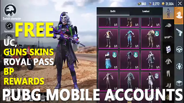 {September 2021} Free PUBG Mobile Accounts With ID and Password Through Facebook, Gmail and Twitter