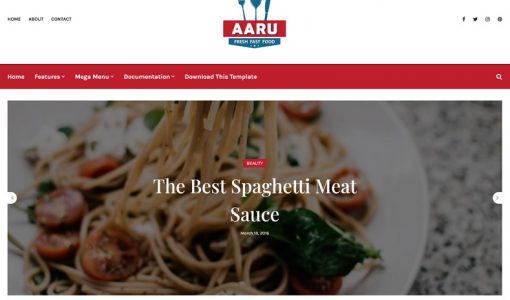 Aaru Blogger Template Free Download