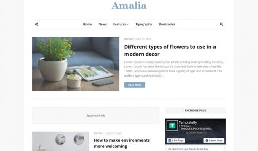 Amalia Blogger Template Free Download