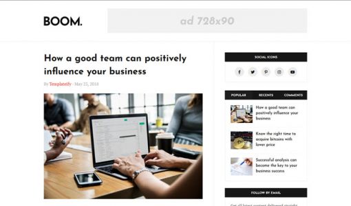 Boom Blogger Template Free Download