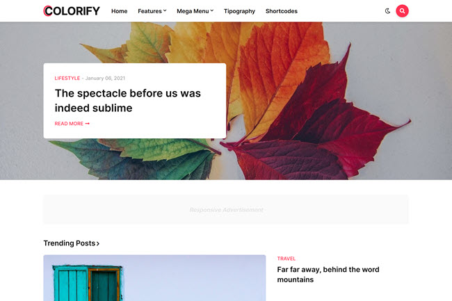 Colorify – Creative Blogger Template Free Download
