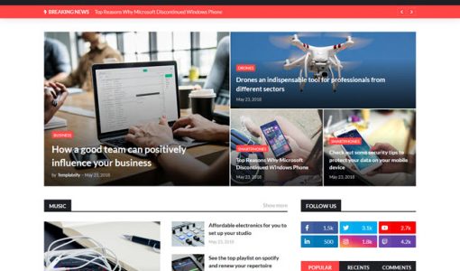 GalaxyMag Blogger Template Free Download