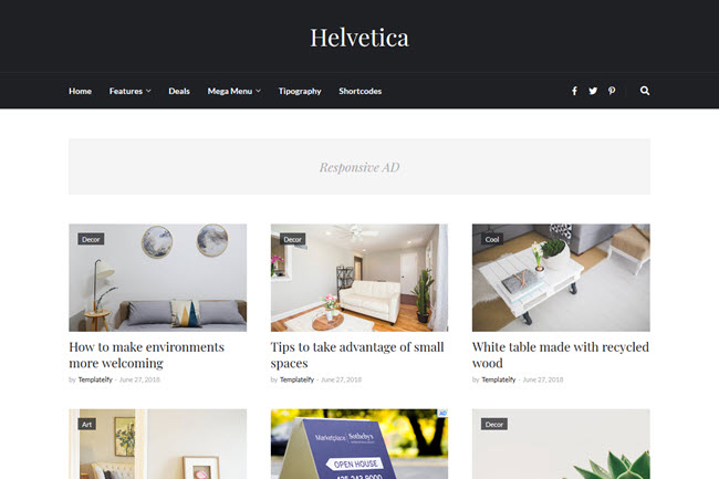 Helvetica Blogger Template Free Download
