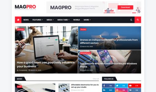 MagPro Blogger Template Free Download
