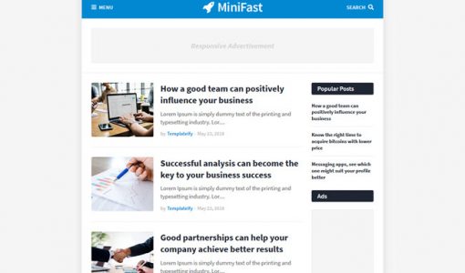 MiniFast Blogger Template Free Download