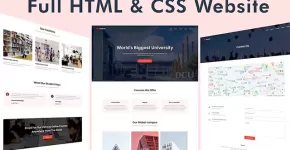 One Page Website Project HTML & CSS Code Full Responsive Website