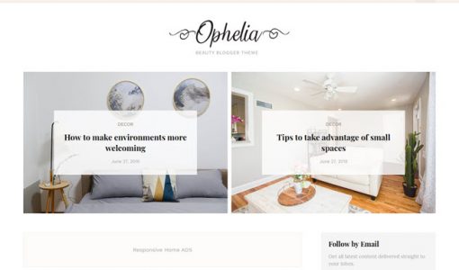 Ophelia Blogger Template Free Download