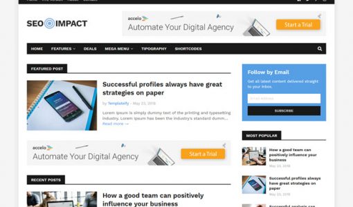 SEO Impact Blogger Template Free Download