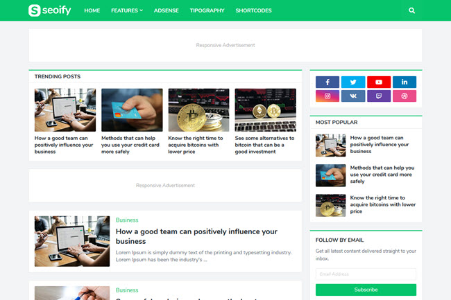 Seoify Blogger Template Free Download