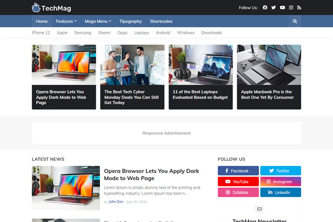 TechMag Blogger Template Free Download
